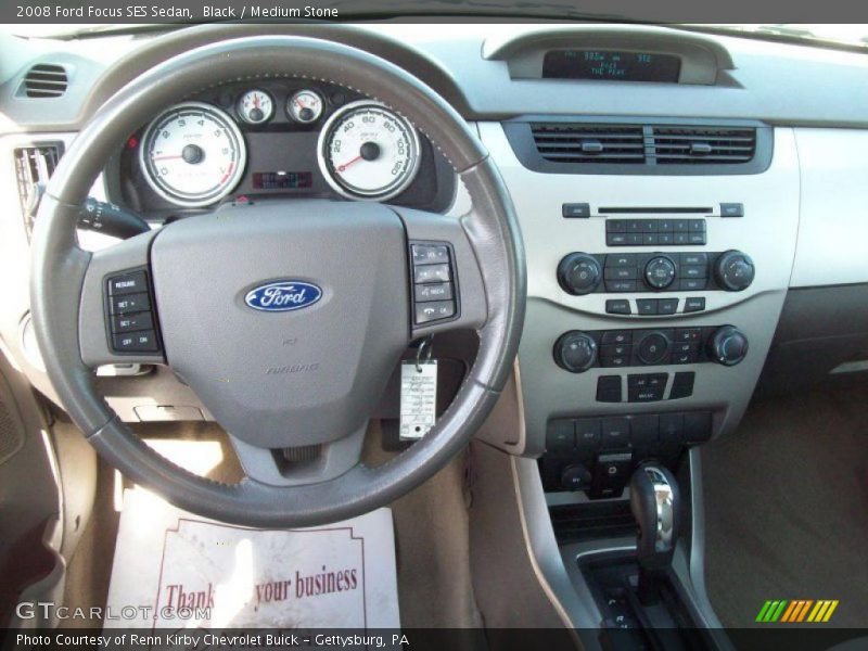 Black / Medium Stone 2008 Ford Focus SES Sedan