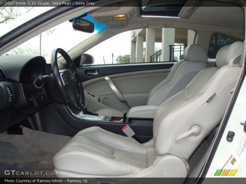 Ivory Pearl / Stone Gray 2007 Infiniti G 35 Coupe