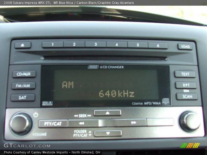 WR Blue Mica / Carbon Black/Graphite Gray Alcantara 2008 Subaru Impreza WRX STi