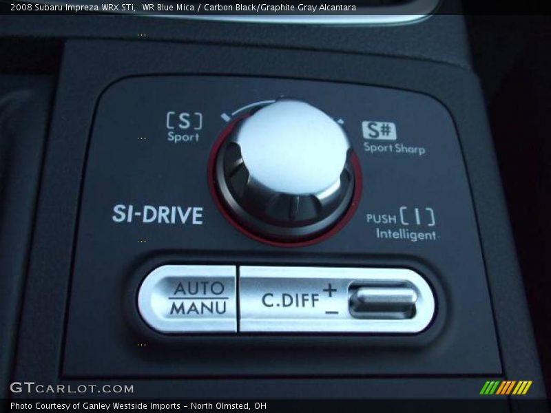 WR Blue Mica / Carbon Black/Graphite Gray Alcantara 2008 Subaru Impreza WRX STi