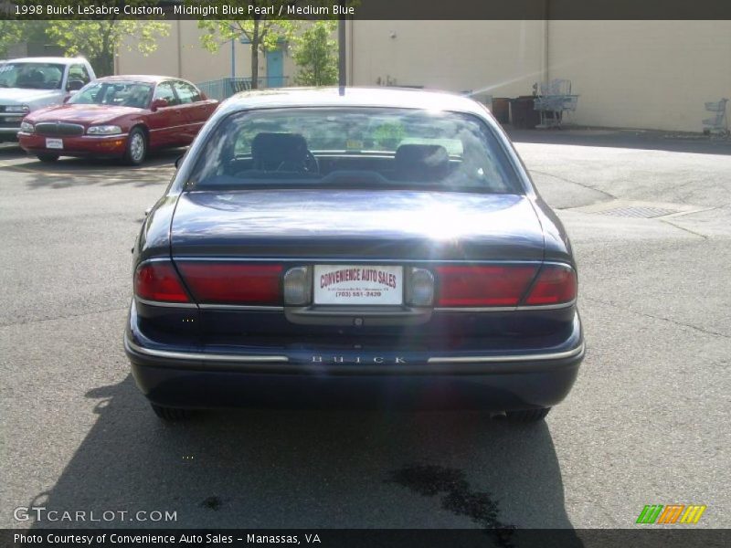 Midnight Blue Pearl / Medium Blue 1998 Buick LeSabre Custom