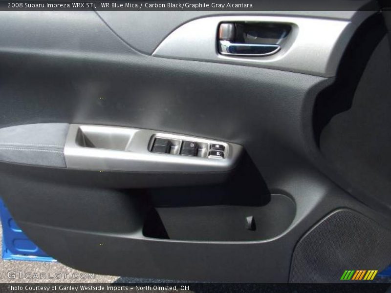 WR Blue Mica / Carbon Black/Graphite Gray Alcantara 2008 Subaru Impreza WRX STi