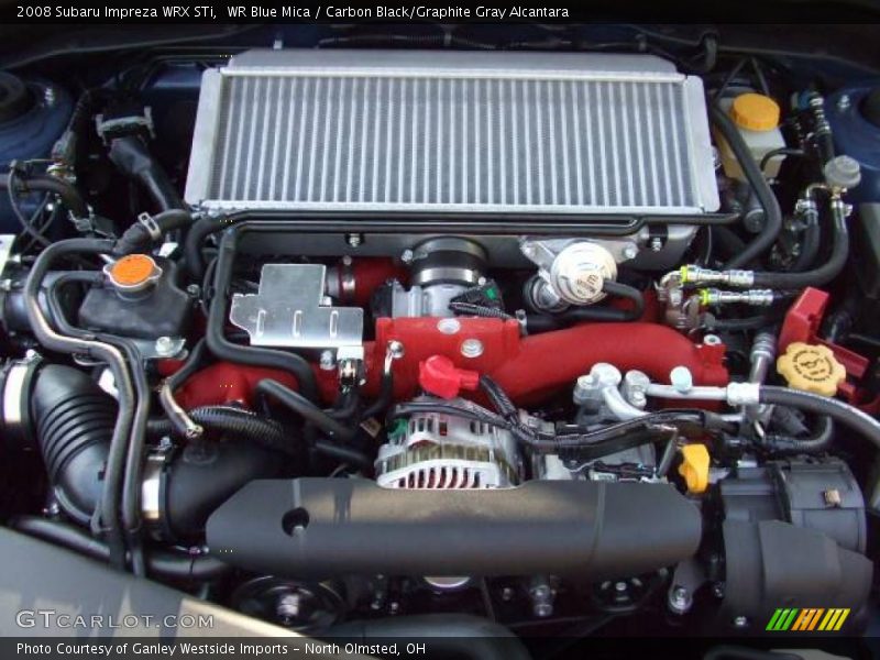 WR Blue Mica / Carbon Black/Graphite Gray Alcantara 2008 Subaru Impreza WRX STi