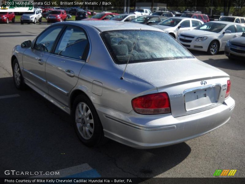Brilliant Silver Metallic / Black 2003 Hyundai Sonata GLS V6