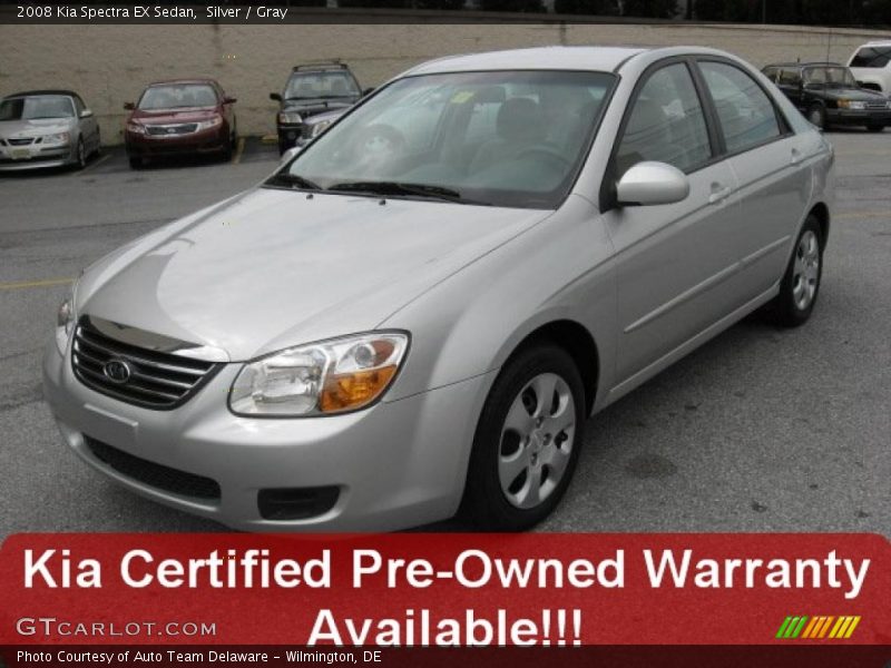 Silver / Gray 2008 Kia Spectra EX Sedan