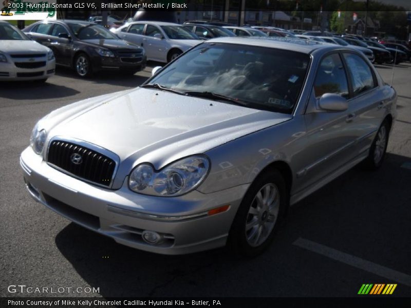 Brilliant Silver Metallic / Black 2003 Hyundai Sonata GLS V6