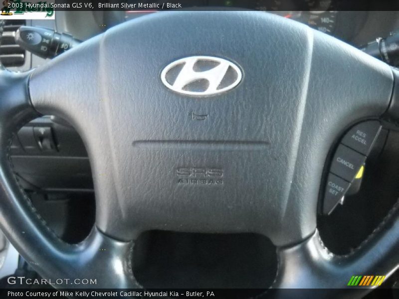 Brilliant Silver Metallic / Black 2003 Hyundai Sonata GLS V6