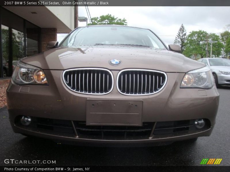 Olivin Green Metallic / Black 2007 BMW 5 Series 525xi Sedan