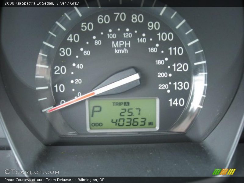 Silver / Gray 2008 Kia Spectra EX Sedan