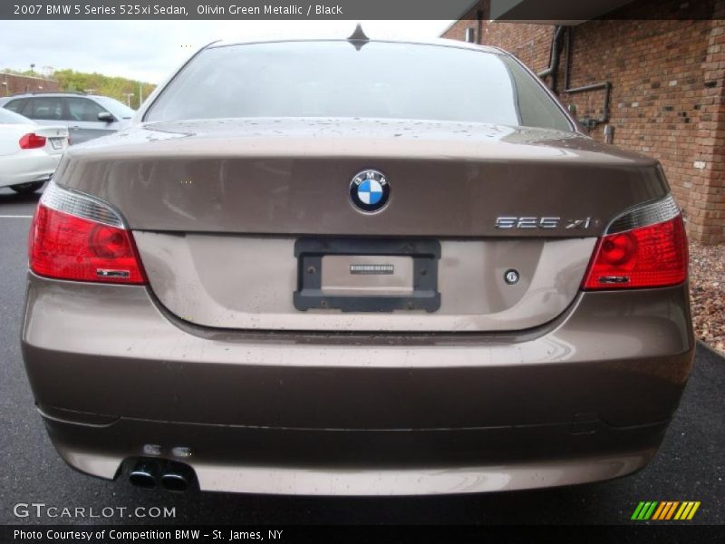 Olivin Green Metallic / Black 2007 BMW 5 Series 525xi Sedan