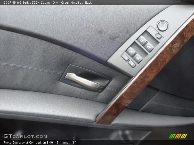 Olivin Green Metallic / Black 2007 BMW 5 Series 525xi Sedan