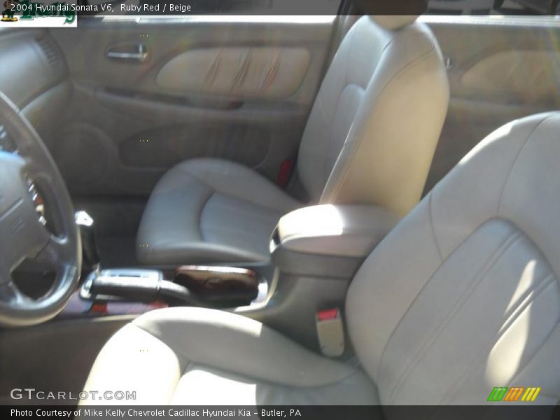 Ruby Red / Beige 2004 Hyundai Sonata V6