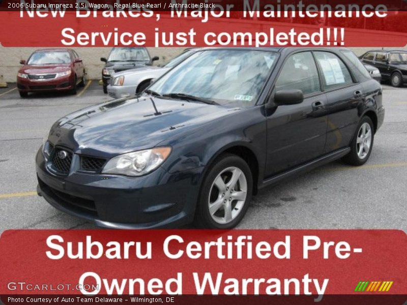 Regal Blue Pearl / Anthracite Black 2006 Subaru Impreza 2.5i Wagon