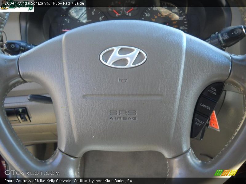 Ruby Red / Beige 2004 Hyundai Sonata V6