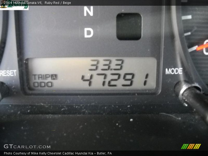 Ruby Red / Beige 2004 Hyundai Sonata V6