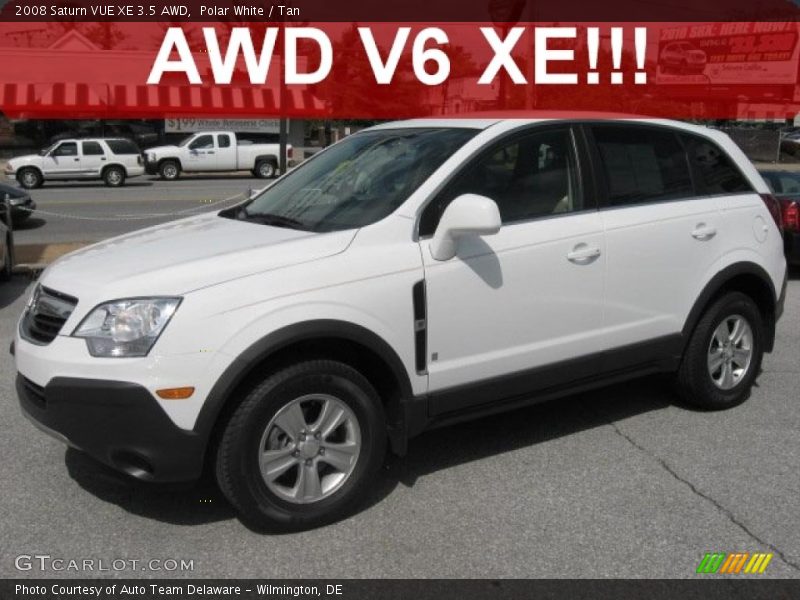 Polar White / Tan 2008 Saturn VUE XE 3.5 AWD