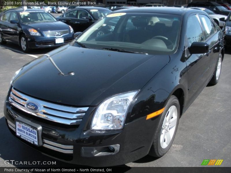 Black Ebony / Charcoal Black 2008 Ford Fusion SE V6