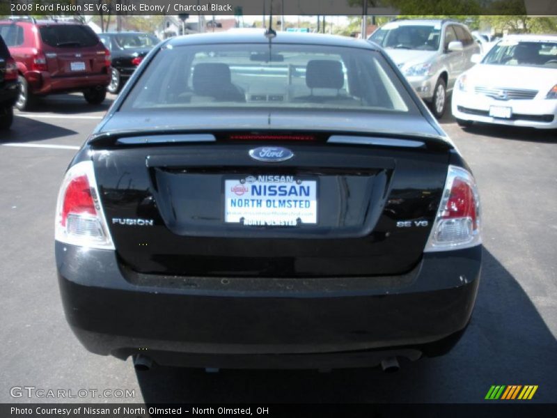 Black Ebony / Charcoal Black 2008 Ford Fusion SE V6