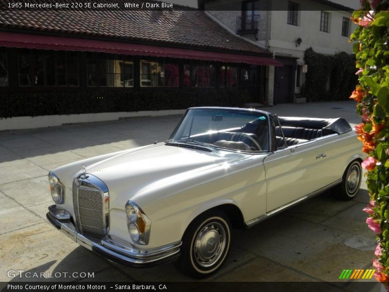 White / Dark Blue 1965 Mercedes-Benz 220 SE Cabriolet