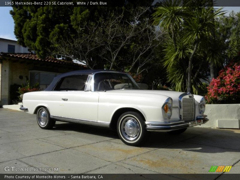 White / Dark Blue 1965 Mercedes-Benz 220 SE Cabriolet