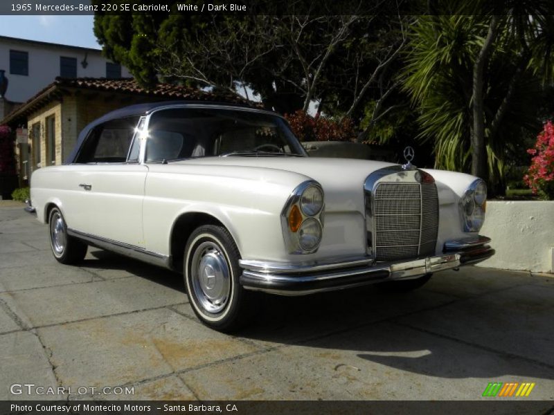 White / Dark Blue 1965 Mercedes-Benz 220 SE Cabriolet