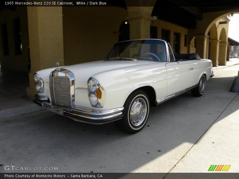 White / Dark Blue 1965 Mercedes-Benz 220 SE Cabriolet