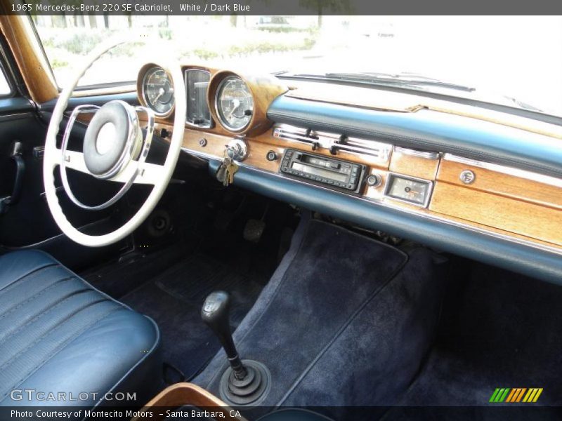 White / Dark Blue 1965 Mercedes-Benz 220 SE Cabriolet