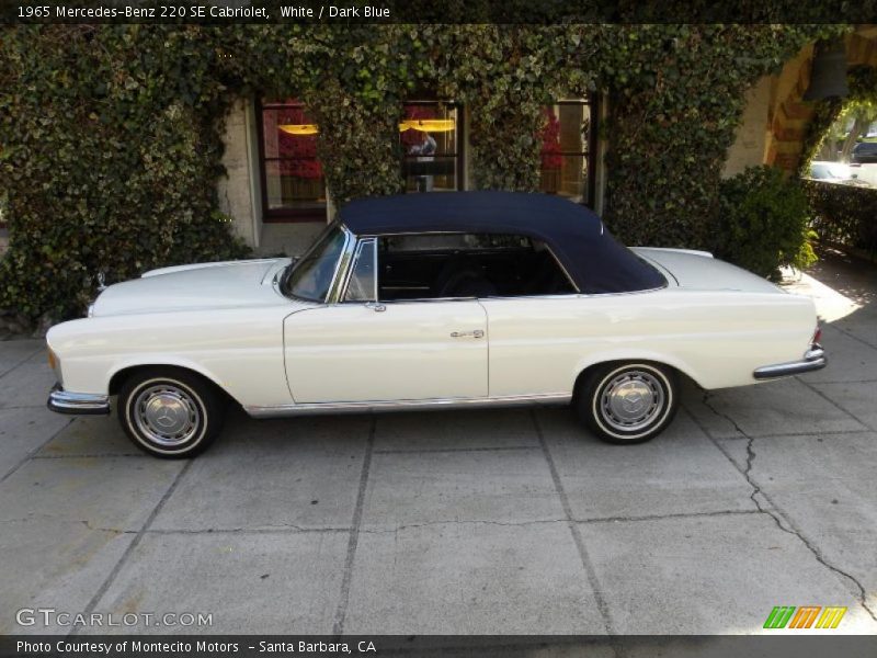 White / Dark Blue 1965 Mercedes-Benz 220 SE Cabriolet