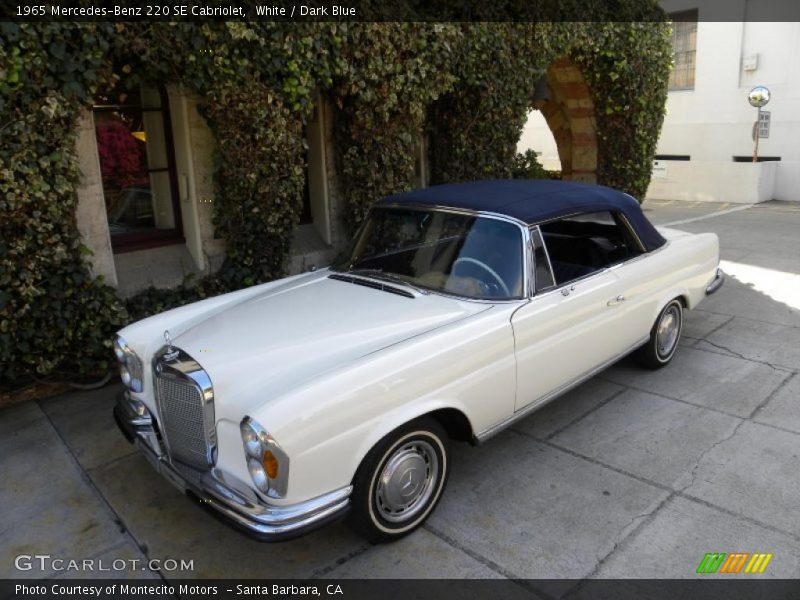 White / Dark Blue 1965 Mercedes-Benz 220 SE Cabriolet