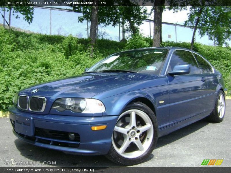 Topaz Blue Metallic / Black 2002 BMW 3 Series 325i Coupe