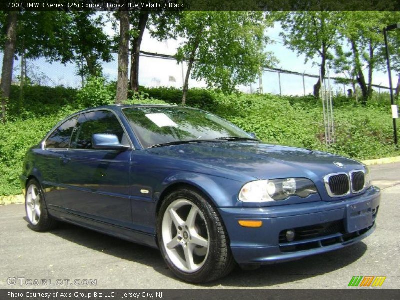 Topaz Blue Metallic / Black 2002 BMW 3 Series 325i Coupe