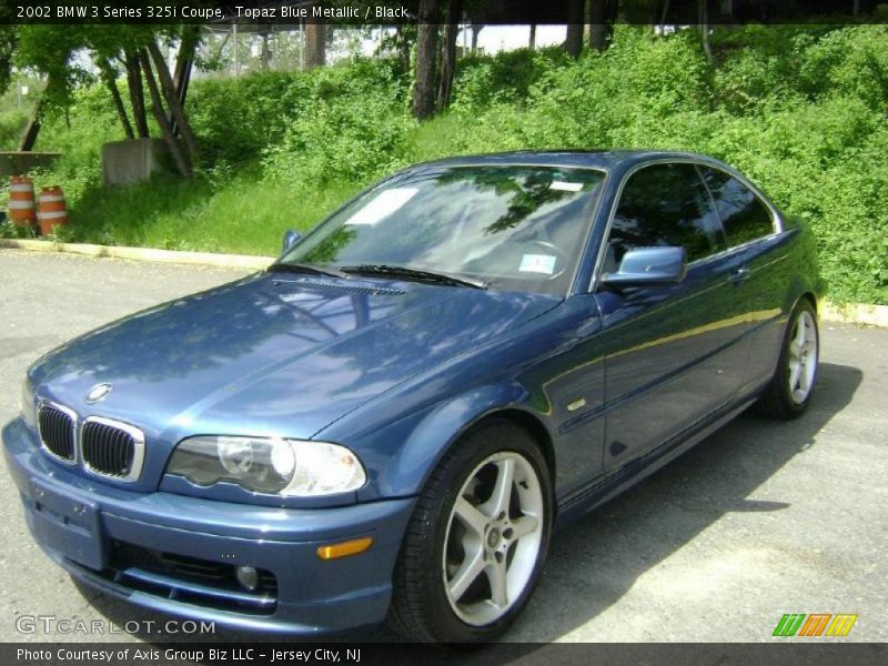 Topaz Blue Metallic / Black 2002 BMW 3 Series 325i Coupe