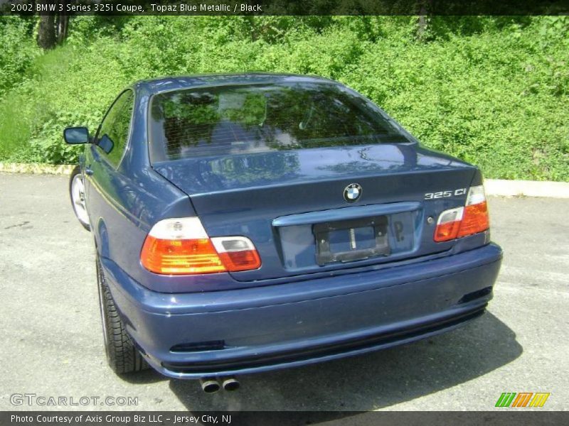 Topaz Blue Metallic / Black 2002 BMW 3 Series 325i Coupe