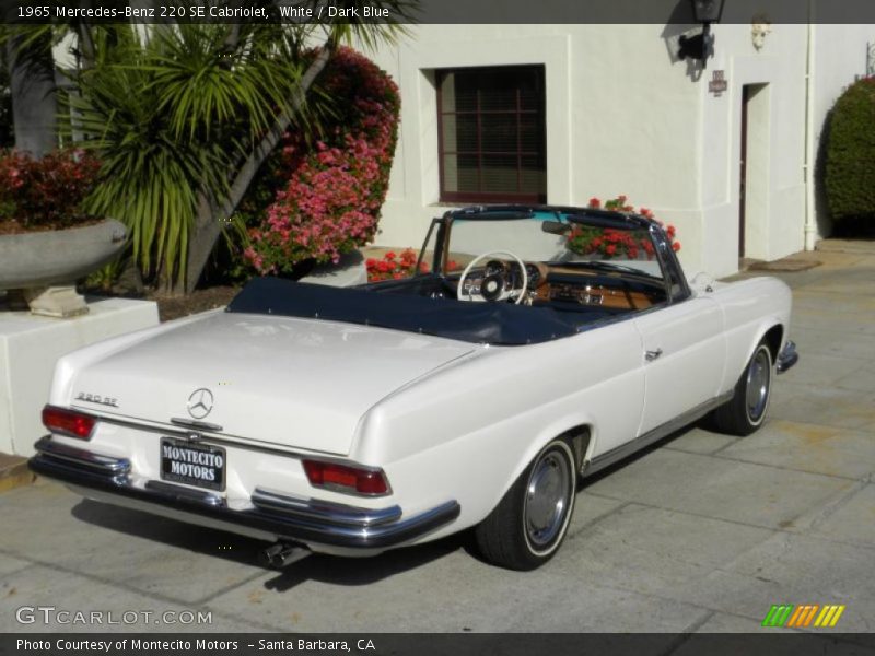 White / Dark Blue 1965 Mercedes-Benz 220 SE Cabriolet