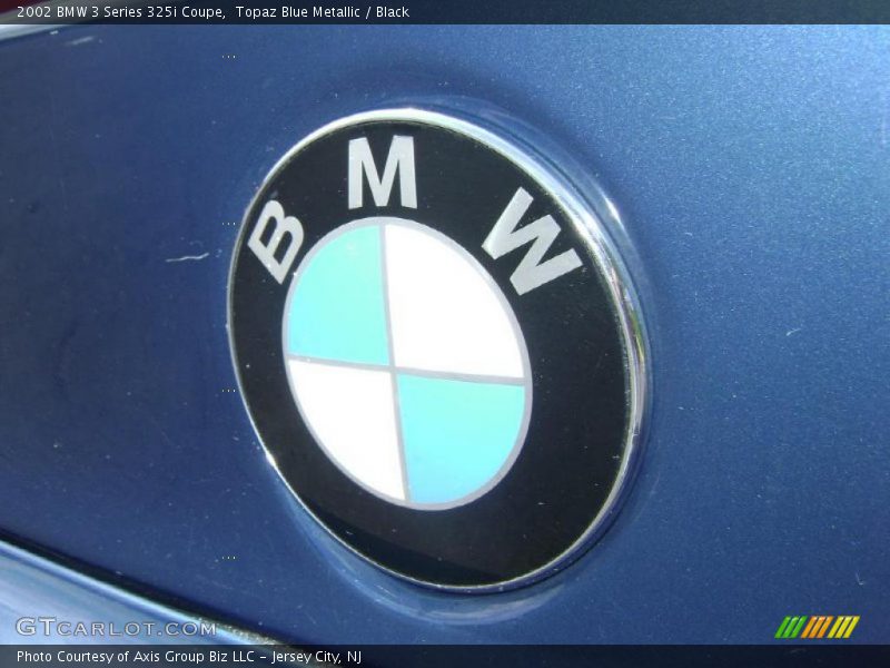 Topaz Blue Metallic / Black 2002 BMW 3 Series 325i Coupe