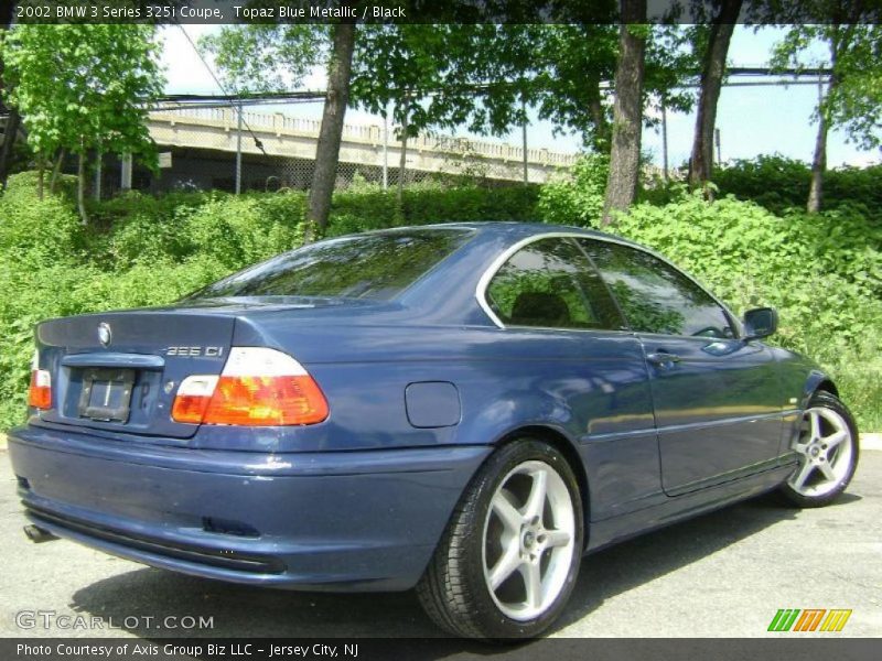 Topaz Blue Metallic / Black 2002 BMW 3 Series 325i Coupe