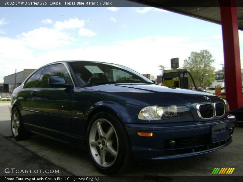 Topaz Blue Metallic / Black 2002 BMW 3 Series 325i Coupe
