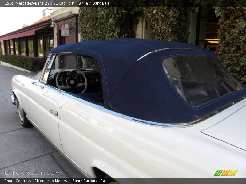 White / Dark Blue 1965 Mercedes-Benz 220 SE Cabriolet