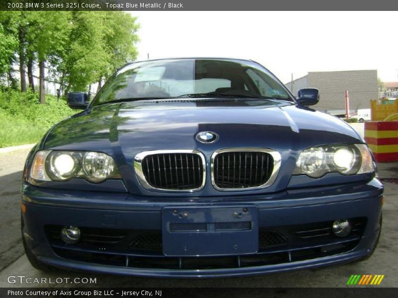 Topaz Blue Metallic / Black 2002 BMW 3 Series 325i Coupe