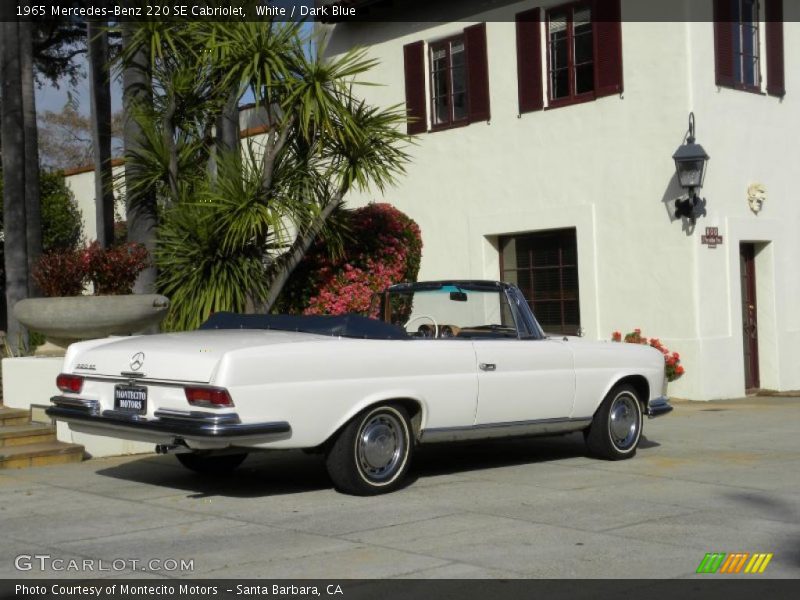 White / Dark Blue 1965 Mercedes-Benz 220 SE Cabriolet