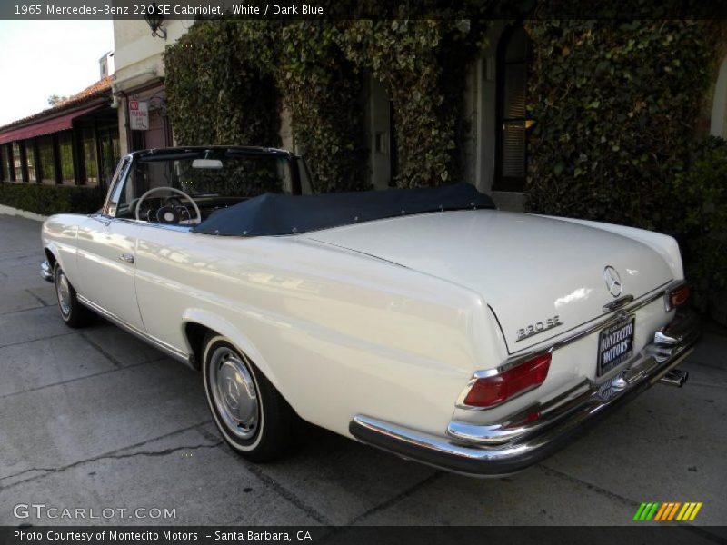 White / Dark Blue 1965 Mercedes-Benz 220 SE Cabriolet