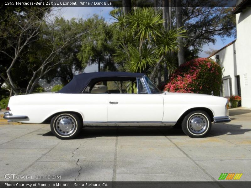 White / Dark Blue 1965 Mercedes-Benz 220 SE Cabriolet