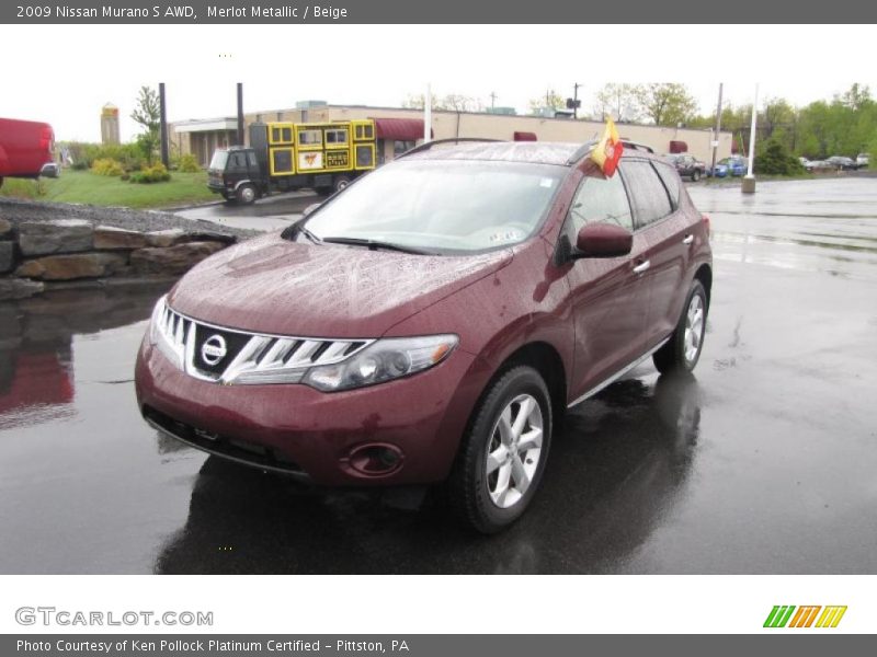 Merlot Metallic / Beige 2009 Nissan Murano S AWD