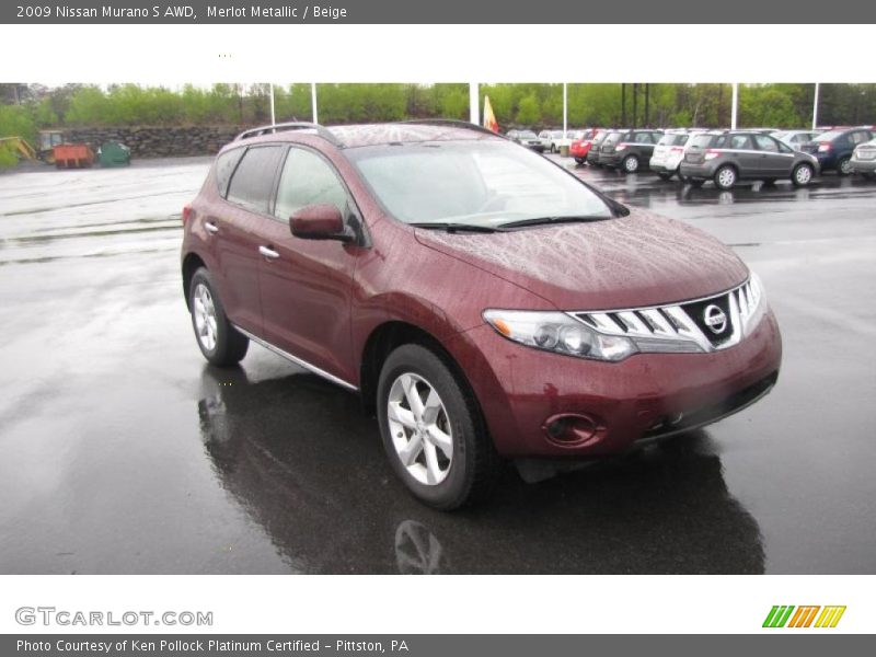 Merlot Metallic / Beige 2009 Nissan Murano S AWD