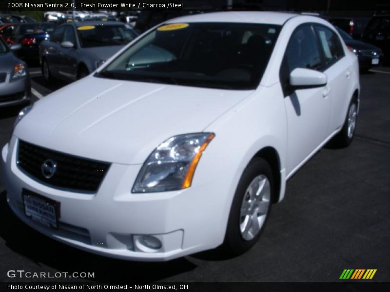 Fresh Powder White / Charcoal/Steel 2008 Nissan Sentra 2.0