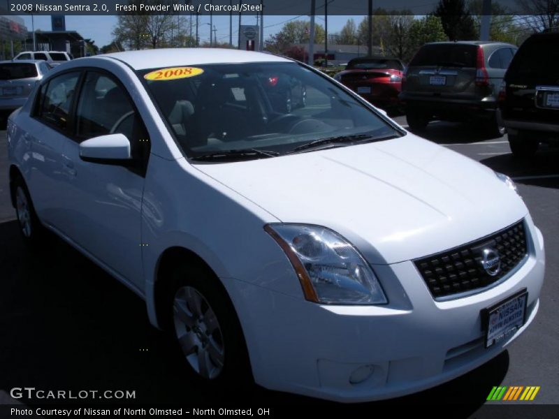 Fresh Powder White / Charcoal/Steel 2008 Nissan Sentra 2.0