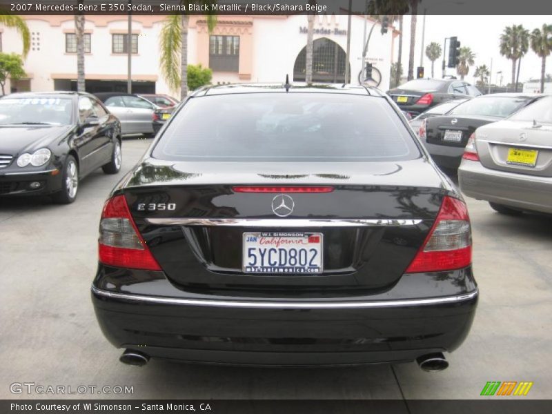 Sienna Black Metallic / Black/Sahara Beige 2007 Mercedes-Benz E 350 Sedan