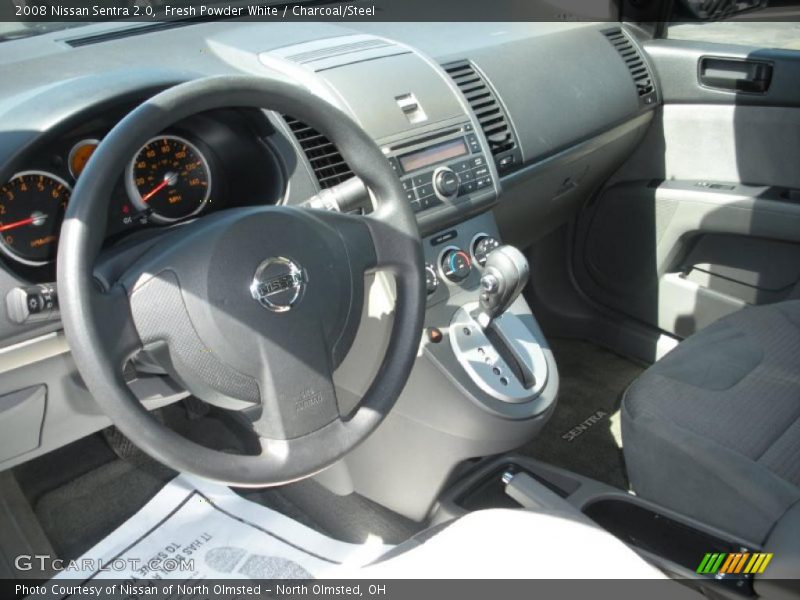 Fresh Powder White / Charcoal/Steel 2008 Nissan Sentra 2.0