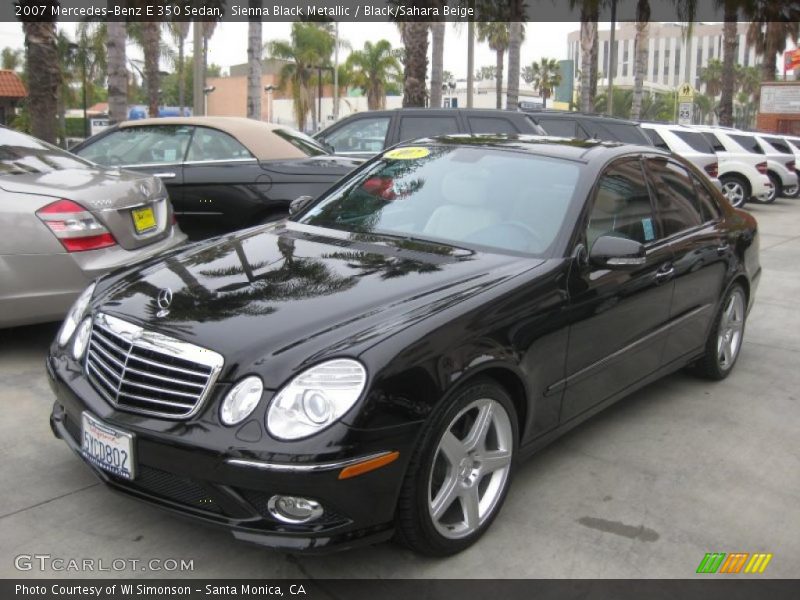 Sienna Black Metallic / Black/Sahara Beige 2007 Mercedes-Benz E 350 Sedan