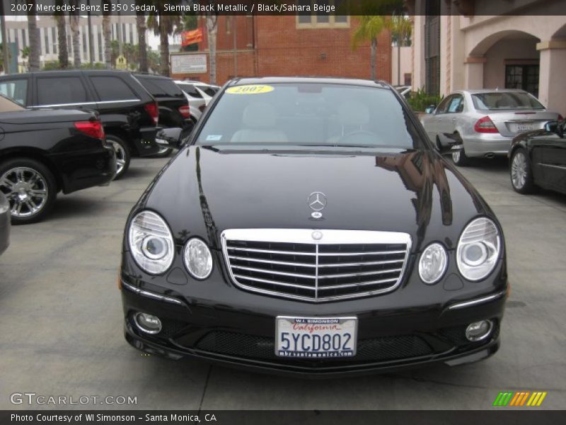 Sienna Black Metallic / Black/Sahara Beige 2007 Mercedes-Benz E 350 Sedan